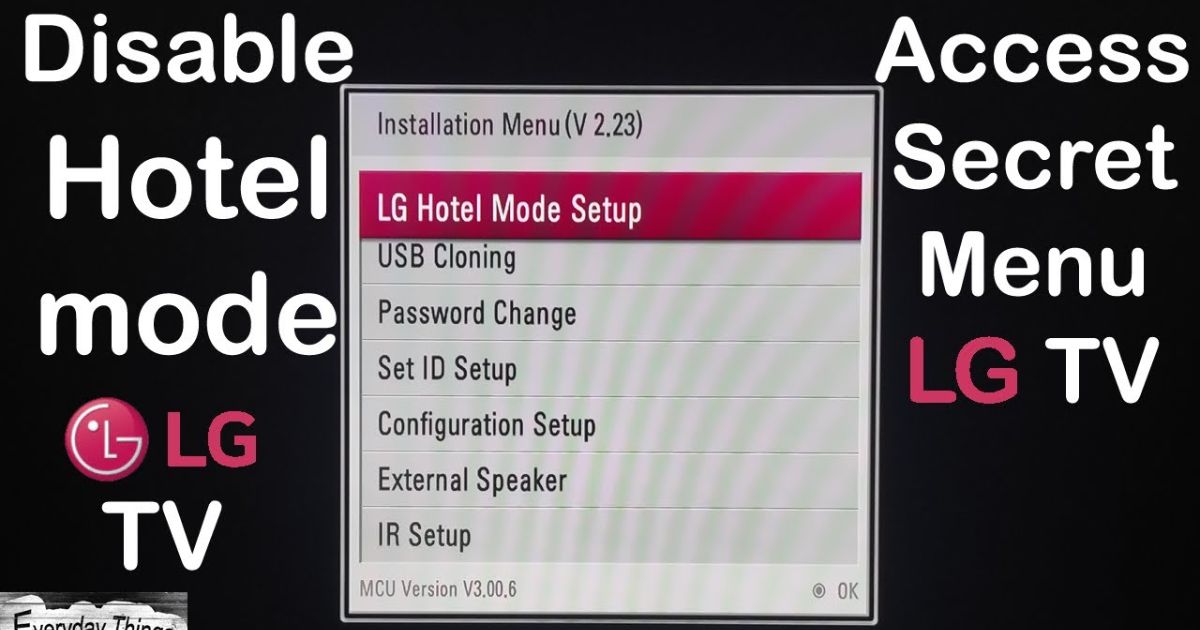How to Unlock LG TV From Hotel Mode